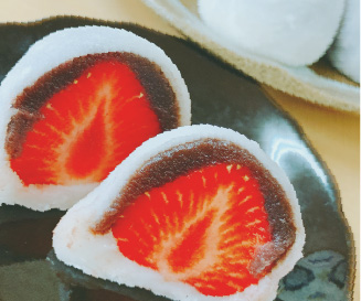 ３時のおやつのいちご大福！これも手作り